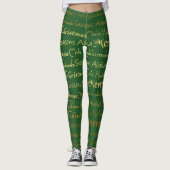 Feestelijke Hawaïaanse Kerstmis Mele Kalikimaka Leggings (Voorkant)