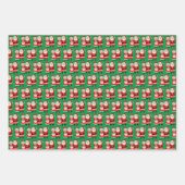 Feestelijke heer en mevrouw Claus Kerstmis Inpakpapier Vel (Voorkant 3)