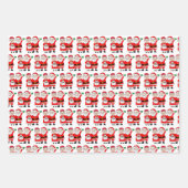 Feestelijke heer en mevrouw Claus Kerstmis Inpakpapier Vel (Voorkant)