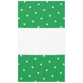 Feestelijke helder groene witte Polka gestippelde  Tafelkleed (Voorkant)