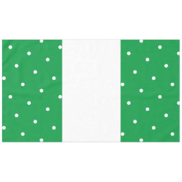 Feestelijke helder groene witte Polka gestippelde  Tafelkleed
