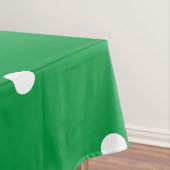 Feestelijke helder groene witte Polka gestippelde  Tafelkleed (Voorbeeld)
