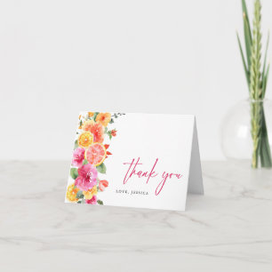 Feestelijke Heldere Bloemen Bloemencitrus Bedankkaart