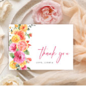 Feestelijke Heldere Bloemen Bloemencitrus Bedankkaart