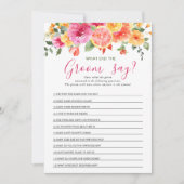 Feestelijke heldere bloemen citrus bruidsdouche sp kaart (Voorkant)