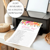 Feestelijke heldere bloemen citrus bruidsdouche sp kaart