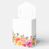 Feestelijke heldere bloemen snijden citrus bruidsd bedankdoosjes (Geopend)