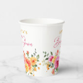 Feestelijke heldere bloemen snijden citrus bruidss papieren bekers (Rechts)