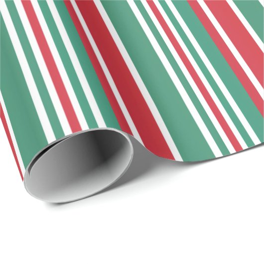 Feestelijke heldere gewaagde traditionele kerst cadeaupapier (Rol Hoek)