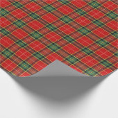 Feestelijke heldere tartan cadeaupapier (Hoek)