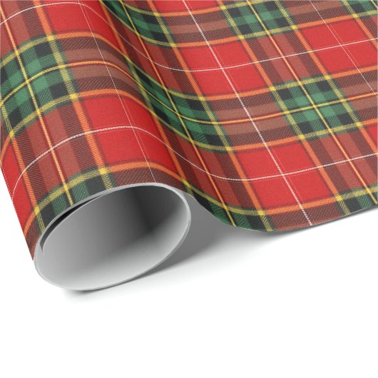 Feestelijke heldere tartan cadeaupapier (Rol Hoek)