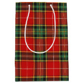 Feestelijke heldere tartan medium cadeauzakje (Voorkant)