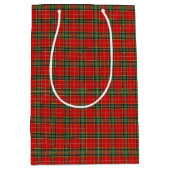 Feestelijke heldere tartan medium cadeauzakje (Voorkant)