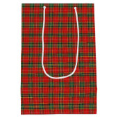 Feestelijke heldere tartan medium cadeauzakje (Achterkant)