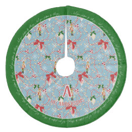 Feestelijke Hemelblauwe Notenkraker Suikerstok Mon Fleece Kerstboom Rok
