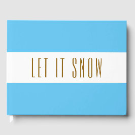 Feestelijke hemelsblauw witte strepen LAAT HET SNE Gastenboek