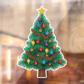 Feestelijke & Herbruikbare Kerstboom Raamsticker (Vel 2)