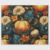 Feestelijke Herfst bladeren Cadeaupapier (Vlak)