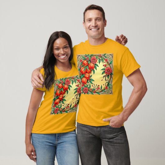 Feestelijke Herfst Bloemen Illustratie Ontwerp T-shirt (Unisex)