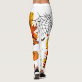 Feestelijke Herfst capybar met pompoenen, spinnen Leggings (Achterkant)
