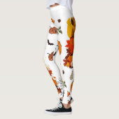 Feestelijke Herfst capybar met pompoenen, spinnen Leggings (Links)