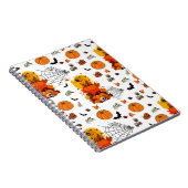 Feestelijke Herfst capybar met pompoenen, spinnen Notitieboek (Rechterzijde)