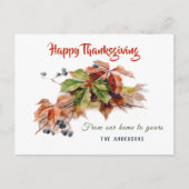 Feestelijke Herfst Foliage Thanksgiving Briefkaart (Voorkant)