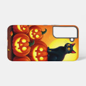 Feestelijke herfst Halloween kunst zwarte katachti Samsung Galaxy Hoesje (Achterkant horizontaal)