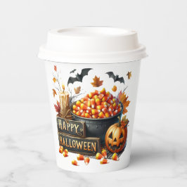 Feestelijke Herfst Happy Halloween Candy Corn Pape Papieren Bekers