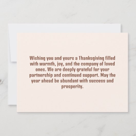 Feestelijke Herfst kalkoenen en pompoenen Thanksgi Kaart (Achterkant)