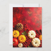 Feestelijke Herfst Oogst Thanksgiving Diner Kaart (Achterkant)