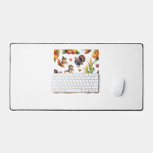 Feestelijke Herfst Oogst Waterverf Patroon Classic Bureaumat (Keyboard & Muis)