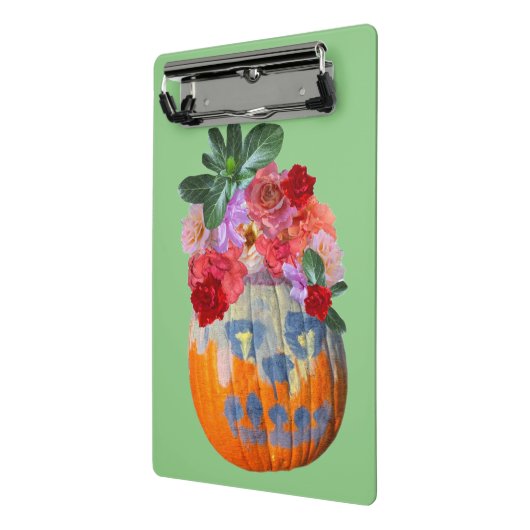 Feestelijke Herfst Pompoen Bloem Mini Klembord (Angled2)