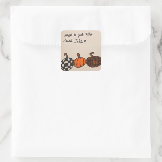 Feestelijke herfst sticker (Tas)