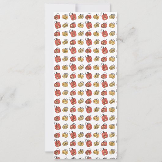 Feestelijke Herfst Tree Halloween Party Kaart (Achterkant)