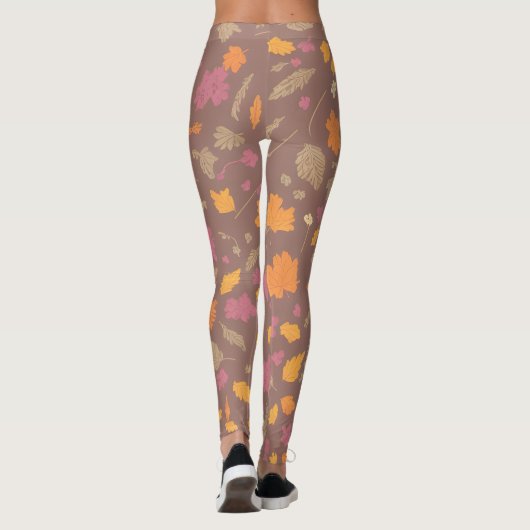 Feestelijke herfstbladeren Leggings (Achterkant)