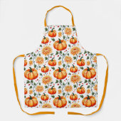 Feestelijke herfstpompoenen en chrysanten schort (Voorkant)