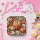 Feestelijke herfstseizoen pompoenen Thanksgiving Papieren Bordje (Feest)