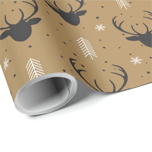 Feestelijke herten inpakpapier voor geschenken (Rol Hoek)