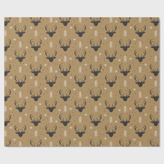 Feestelijke herten inpakpapier voor geschenken (Vlak)