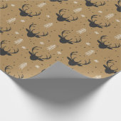 Feestelijke herten inpakpapier voor geschenken (Hoek)