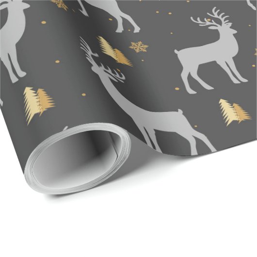 Feestelijke herten inpakpapier voor geschenken (Rol Hoek)