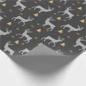 Feestelijke herten inpakpapier voor geschenken (Hoek)