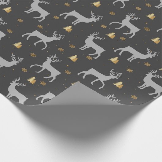 Feestelijke herten inpakpapier voor geschenken (Hoek)
