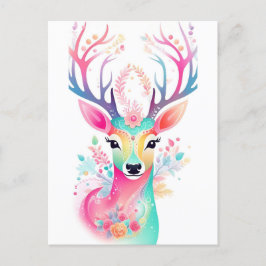 Feestelijke hertenkerst feestdagenkaart