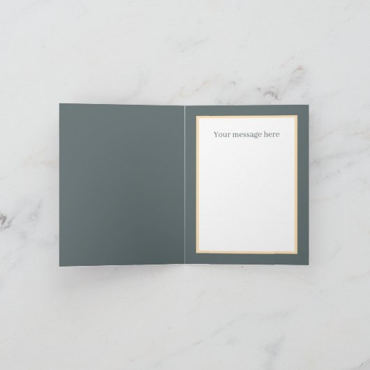 Feestelijke Highland koe Country Christmas Feestdagen Kaart (Binnen)