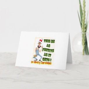 Feestelijke Hillbilly aangezien het krijgt Feestdagen Kaart