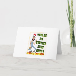 Feestelijke Hillbilly aangezien het krijgt Feestdagen Kaart