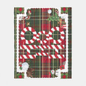 Feestelijke "HO HO" Christmas Fleece & Sherpa Blan (Voorkant)