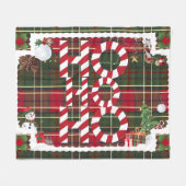 Feestelijke "HO HO" Christmas Fleece & Sherpa Blan (Voorkant (Horizontaal))